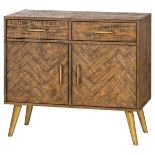 Havana Gold 2 Door 2 Drawer Sideboard. Part of a capsule collection designed to deliver a
