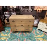 Oslo 3 drawer chest with an eclectic range of handles. A refined and stylish piece of furniture that