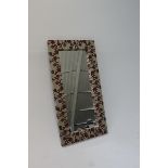 Floor Mirror Woven Reed Mirror Red Flower Motif This Range Of Mirrors Are Made From Natural