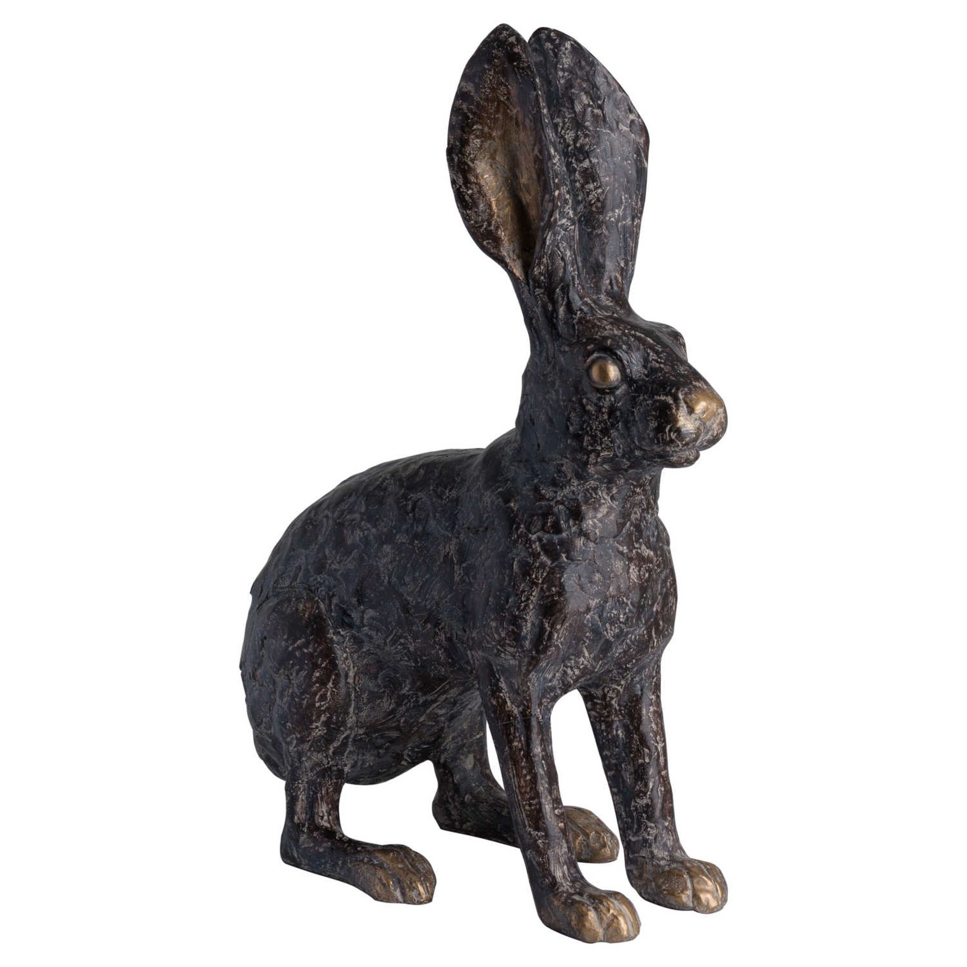 Artistic Hare Ornament With Metallic Detail 39cm High. This charming character would make a great