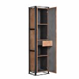 Michael Yeung Gotham Single RHF Book Case in Matt Black. Shown in Tinossi Sand & Matt Black .