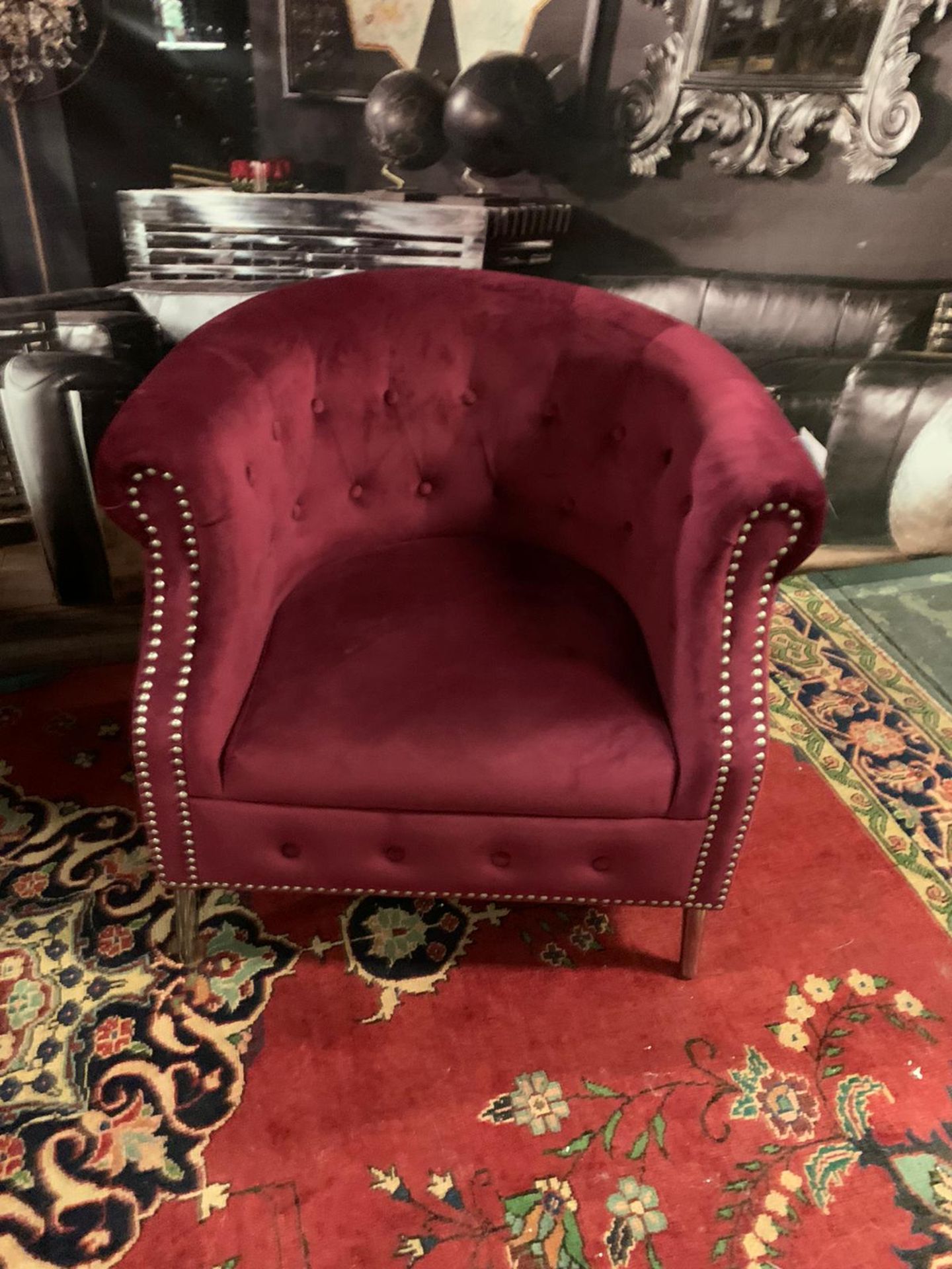 Weymouth Velvet Chesterfield Chair, with a combination of traditional style and modern