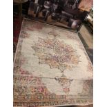 Bodrum beige and pink rug 8ft