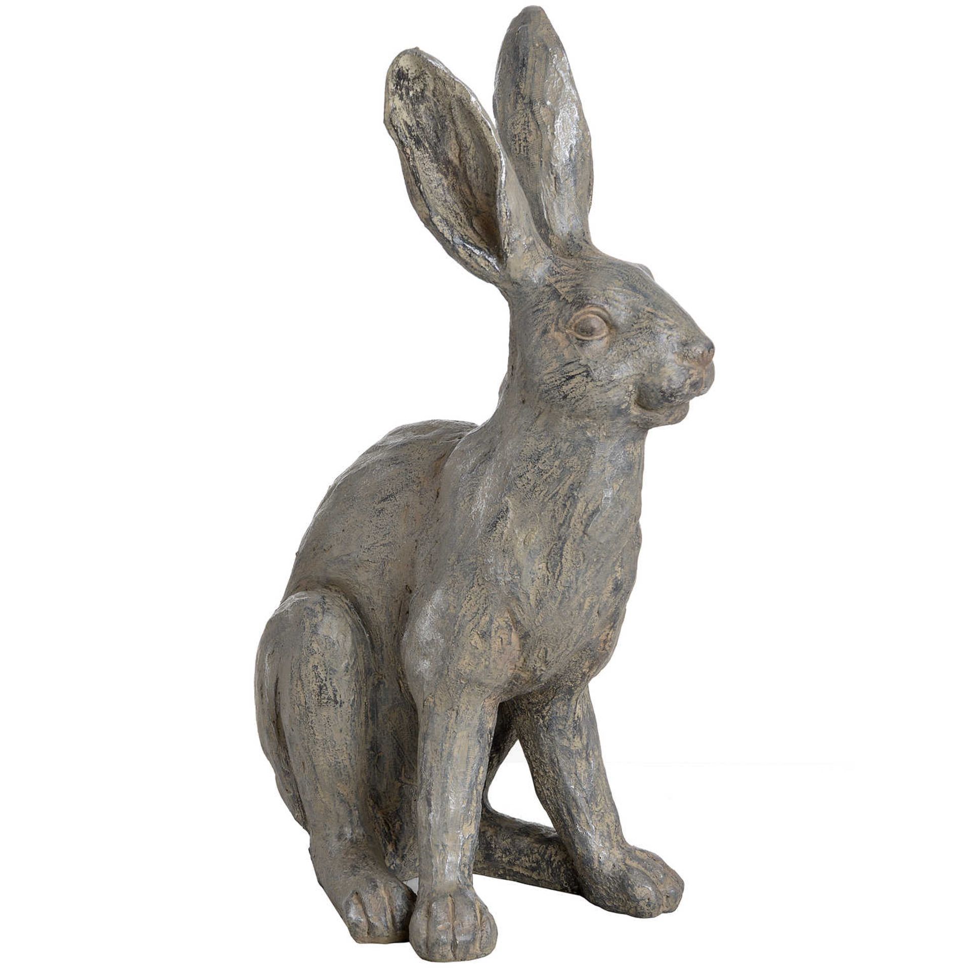 Large Metallic Hare Statue The hare statue adds a playful character into any home, it is a unique