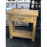 Deanery Collection One Drawer Lamp Table Rustic, authentic and warmâ€¦just a few words that spring