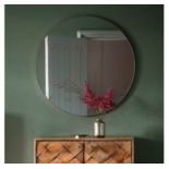 Bowie Round Mirror Black 800 x 20 x 800mm