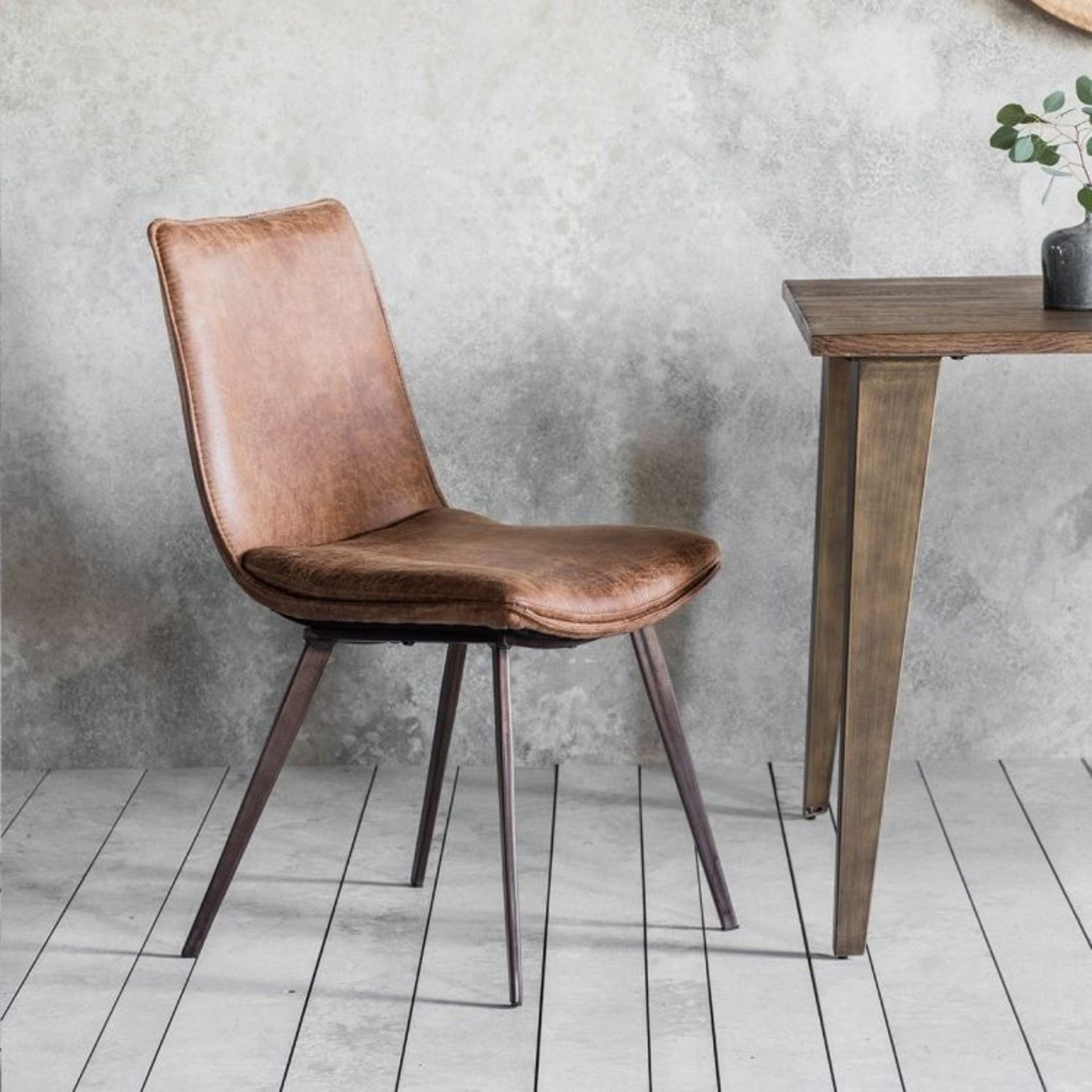 A Pair Of Hinks Dining Chair Brown