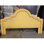 Luxury headboard padded gold with rope piping 210 x 125cm ( LOC HB3)