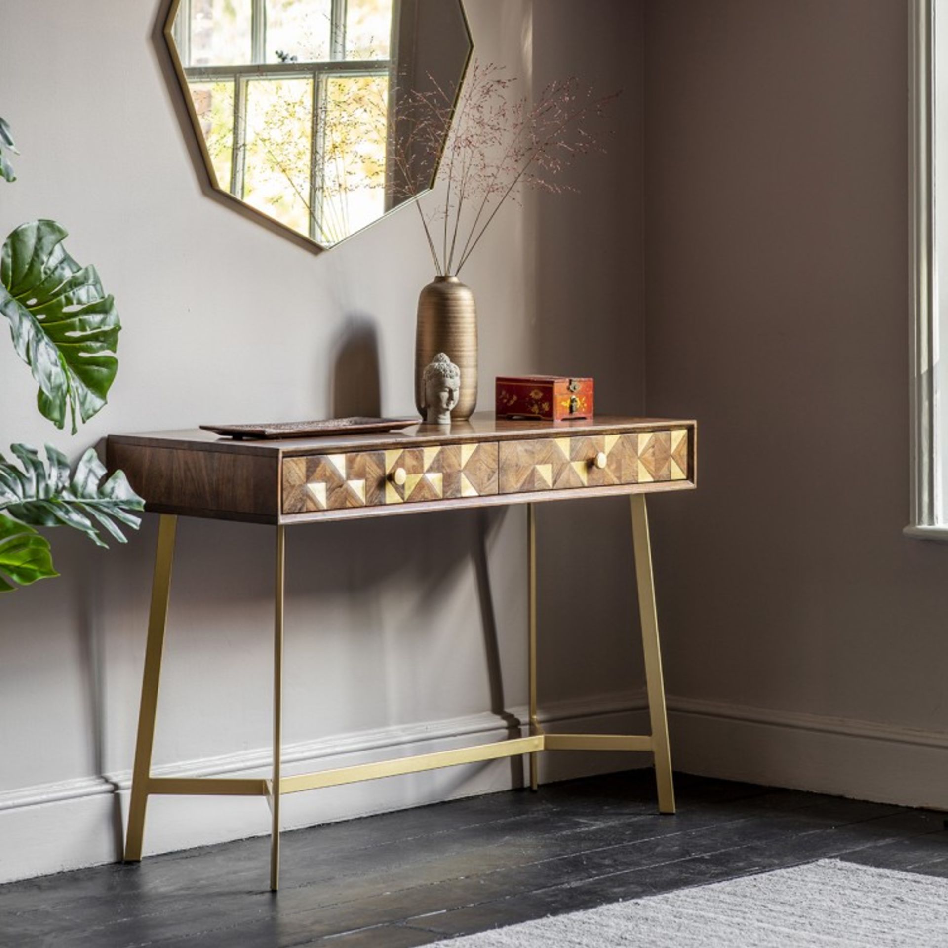 Tate Console Table This piece is a Desk /console - its designed to cover both aspects with two