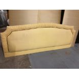 Luxury headboard padded yellow with gold silk back board headboard 182 x 80cm ( LOC HB10)