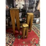 Bluebone set of 3 wooden plant stands These handmade plant stand set is made of solid Sheesham