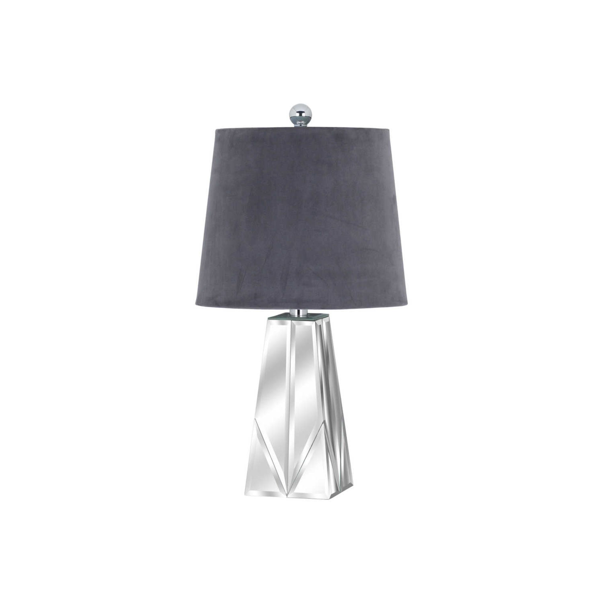 Barnaby Bevelled Mirrored Table Lamp, at 78cm tall and 45cm wide and deep this lamp is sure to