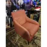 **Clearance** A Pair of Burnt Orange upholstered designer inspired armchair a super comfortable