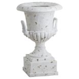 Antique White Large Outdoor Urn Planter Designed In A Traditional, Antique Style Perfect For A Large
