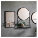 Milton Mirror Rectangle Contempoary accent mirror in a bronze metal finish W300 x D100 x H480mm