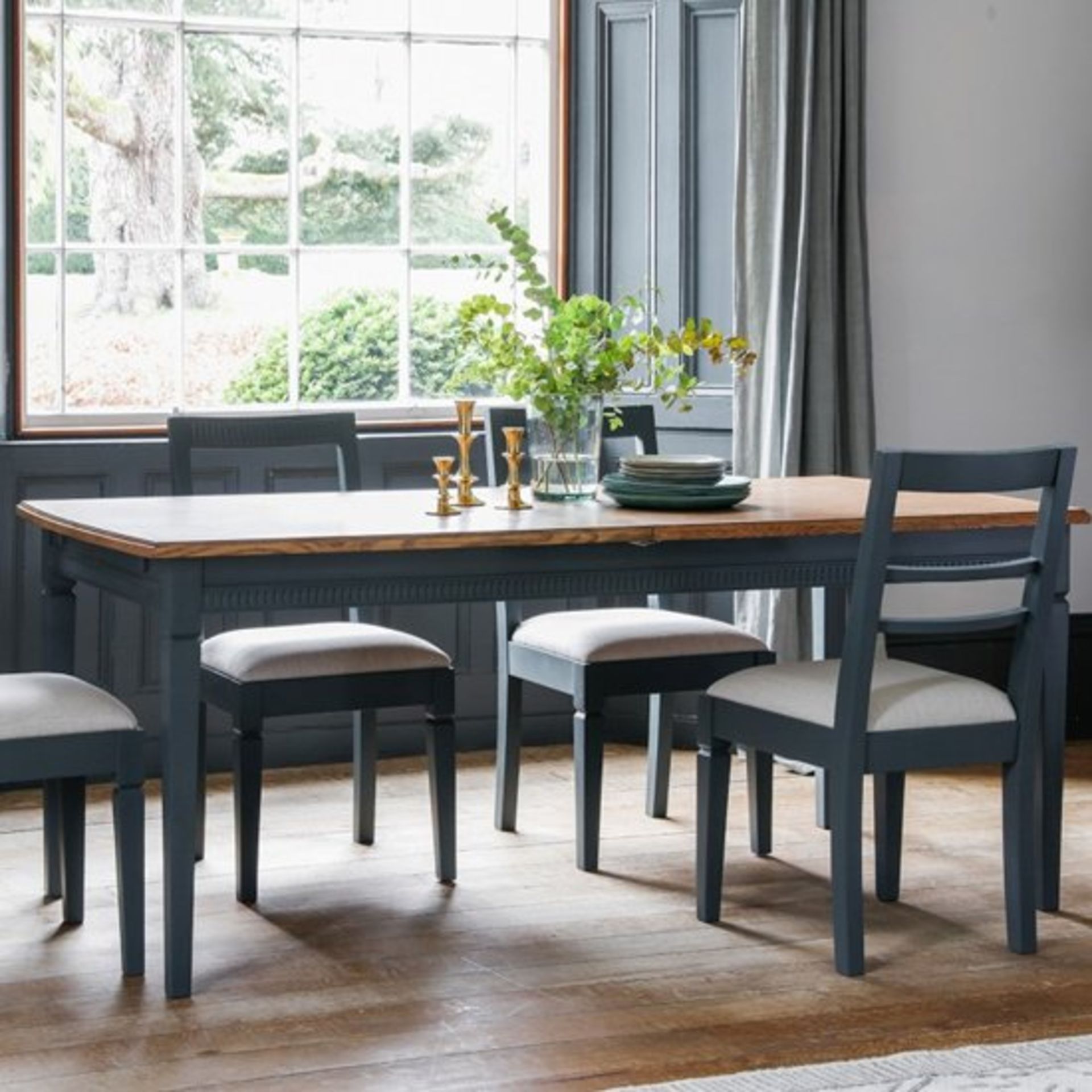 Bronte Extending Dining Table Storm The Bronte Extending Dining Table in Storm offers a classic look