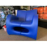 Canyon Chair Blue A Unique And Rare Off Rotation Moulded Indoor/Outdoor Chair Designed And Made