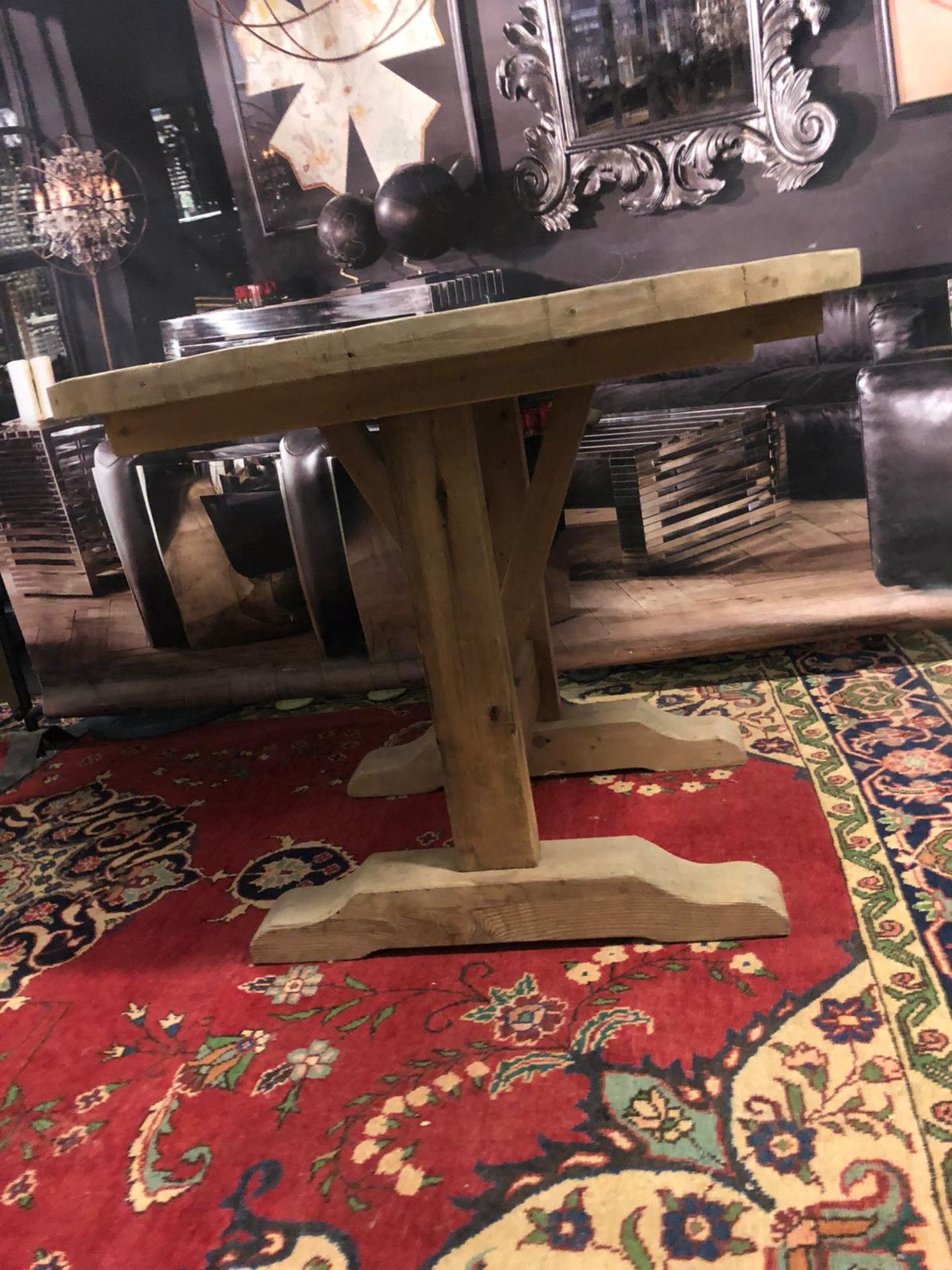 Timothy Oulton Salvage Wood Wine Table not only looks amazing, it is unique too. Thanks to the - Image 2 of 5