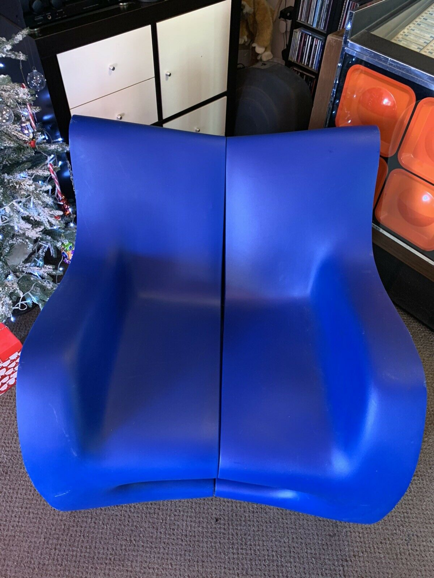 Canyon Chair Blue A Unique And Rare Off Rotation Moulded Indoor/Outdoor Chair Designed And Made - Image 2 of 3