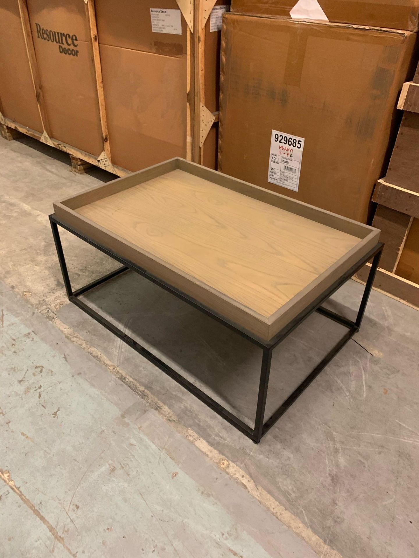 Forden Tray Coffee Table Grey W900 x D600 x H400mm - Image 3 of 5