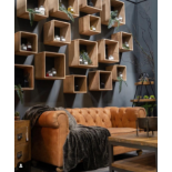 Set Of 4 Wooden Hanging Display Cubes Four Tier Wooden Display Cubes, extremely practical with