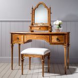 Frank Hudson Spire Dressing Table - Mindy ash solids, Blonde European & American Walnut inlays a