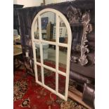 Cathedral Provence Arched Mirror Antique White 100 x 180cm