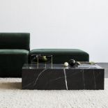 Timothy Oulton Modern Low Black Marble Floating Coffee Table Id 72"x24" Black -Polished Marble 182 8