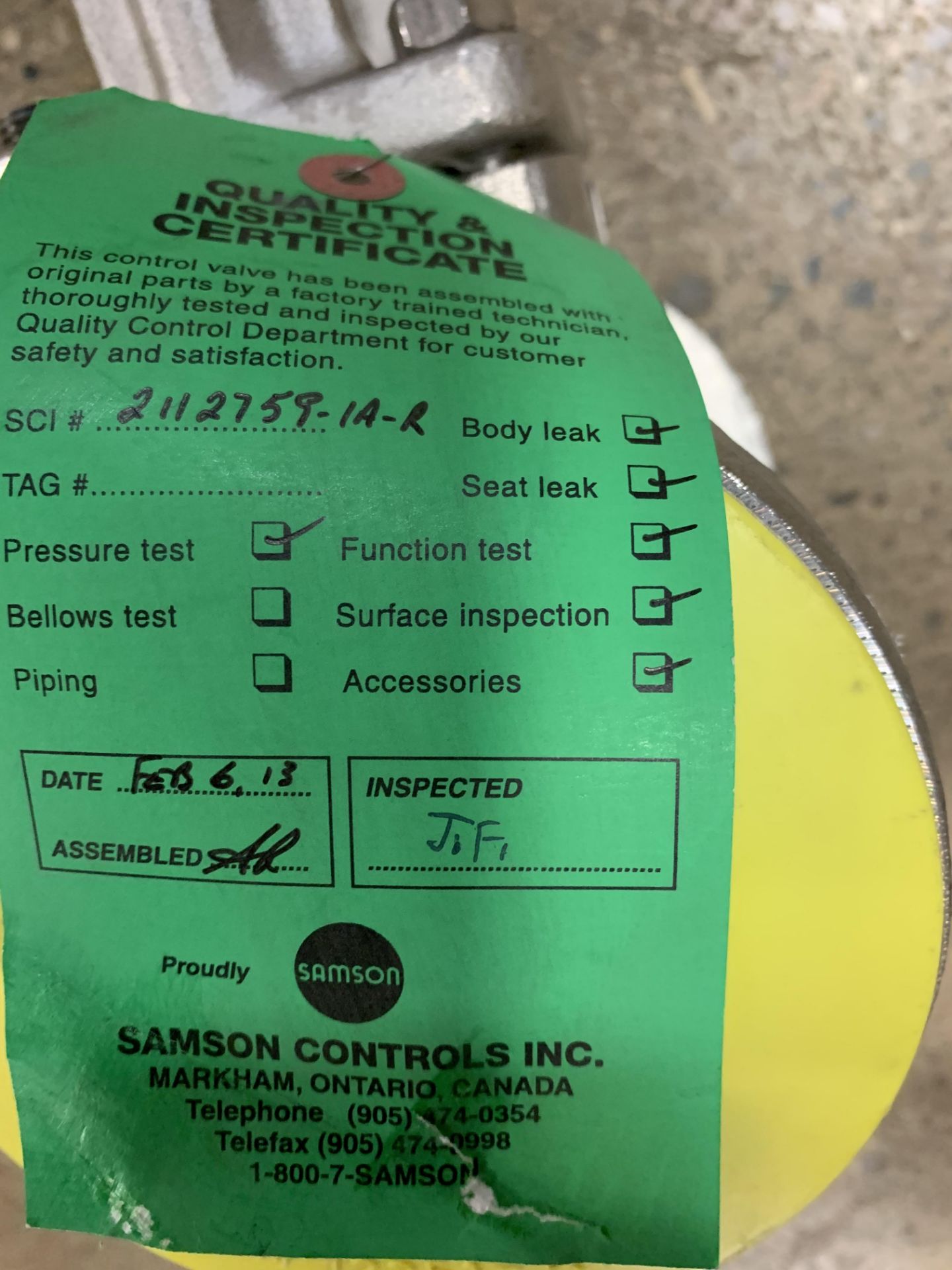SAMPSON SAMSON TYPE 3241 THREADED SEAT GLOBE VALVE - Image 3 of 9