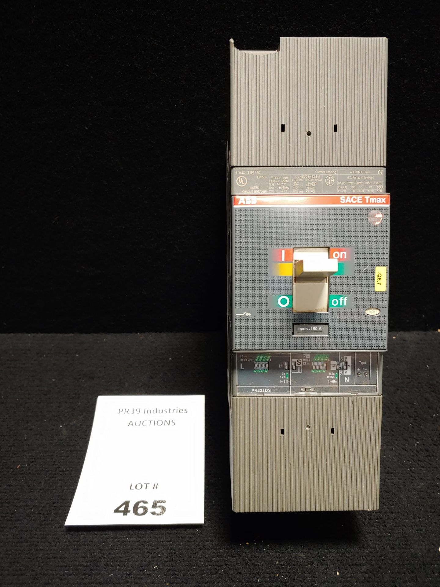 ABB SACE TMAX T 3-POLE CIRCUIT BREAKER T4H 250