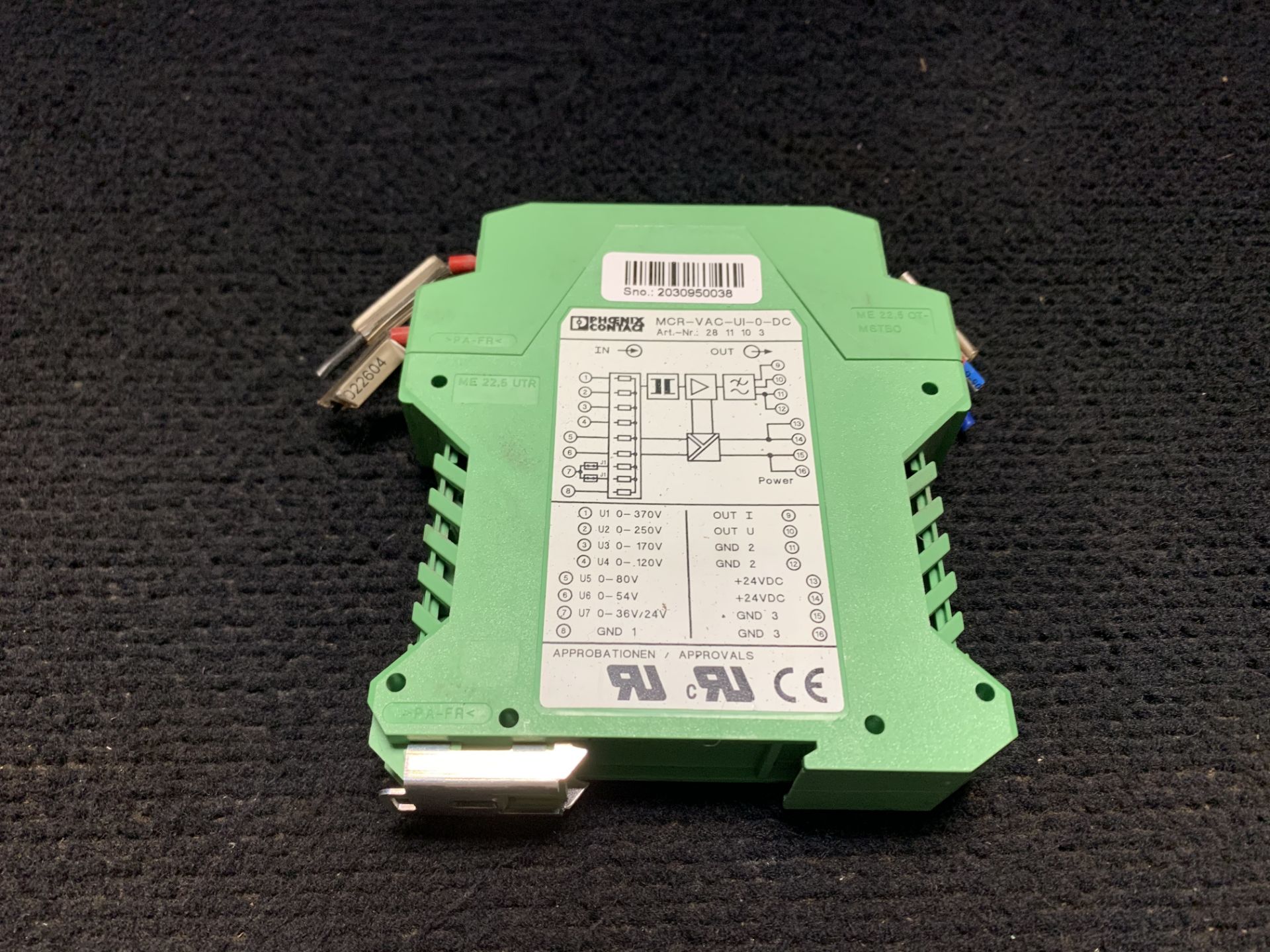 PHOENIX CONTACT VOLTAGE MEASURING TRANSUCERS - MCR-VAC-UI-O-DC - Image 2 of 3