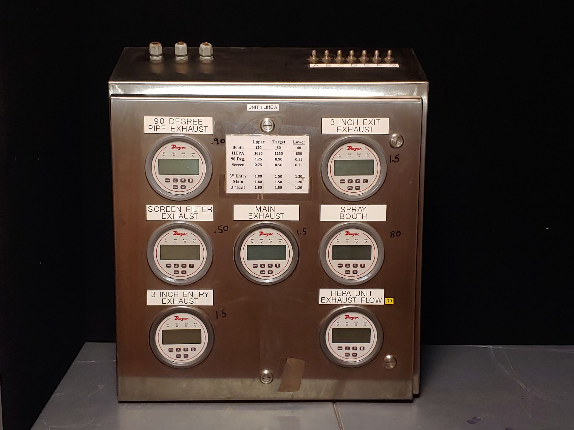HOFFMAN WS242408SS WATERSHED WALL MOUNT STAINLESS STEEL ENCLOSURE CONTROL PANEL WITH DYER GAUGES - Image 2 of 12
