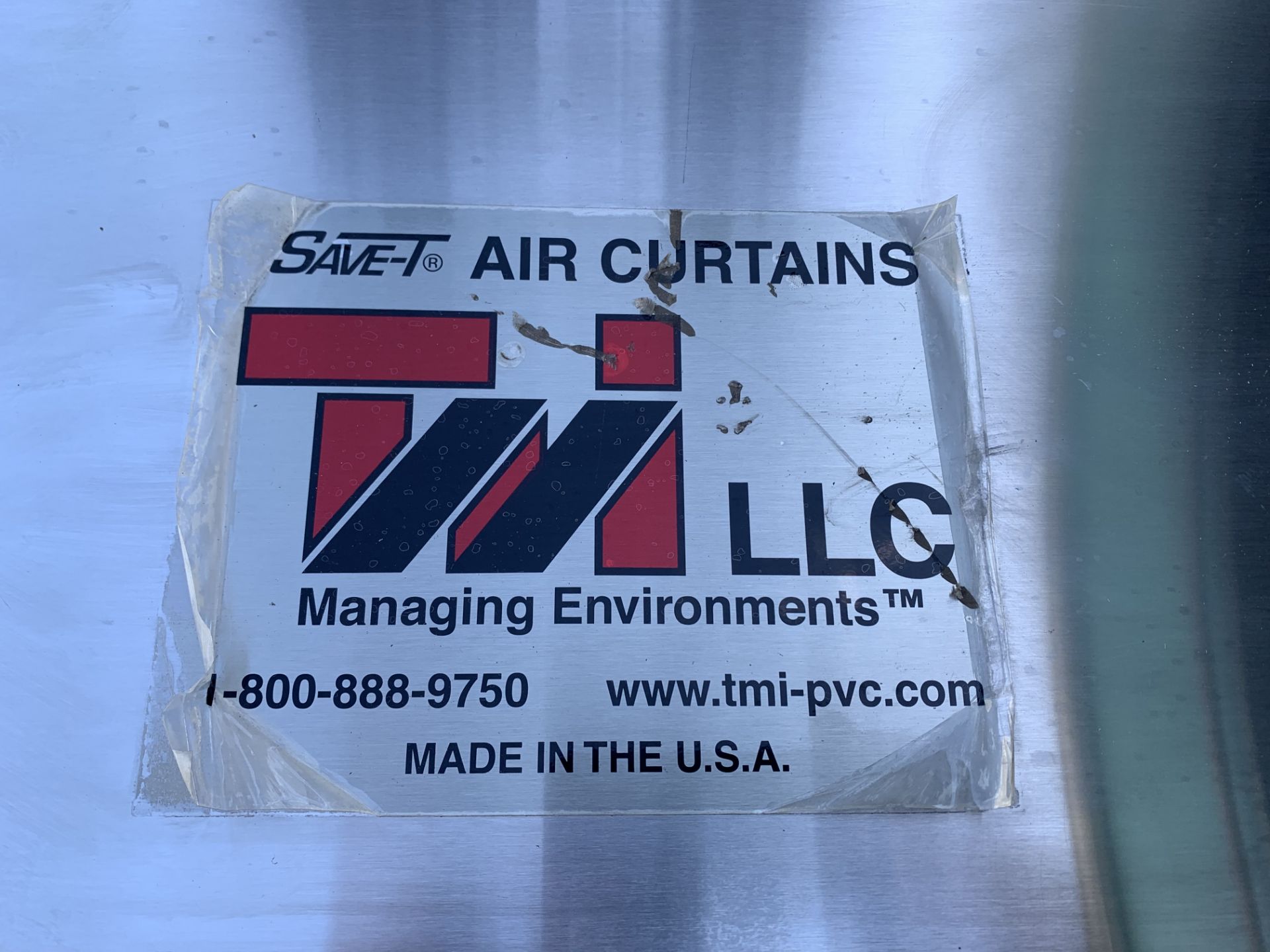 NEW UNUSED TMI MEDIUM INDUSTRIAL STAINLESS STEEL DOOR AIR CURTAIN 119"x 15"x15" 10750 MAX S-MI-120-3 - Image 8 of 9