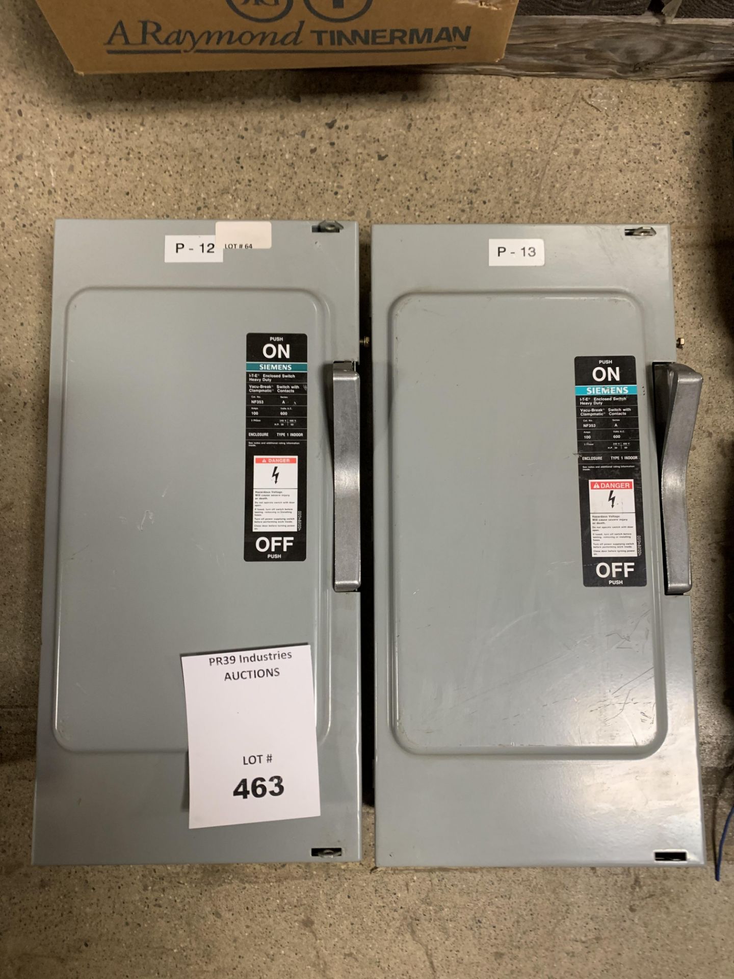 SIEMENS NF-353 SAFETY SWITCH ENCLOSURE 100A, 3-POLE,600VAC