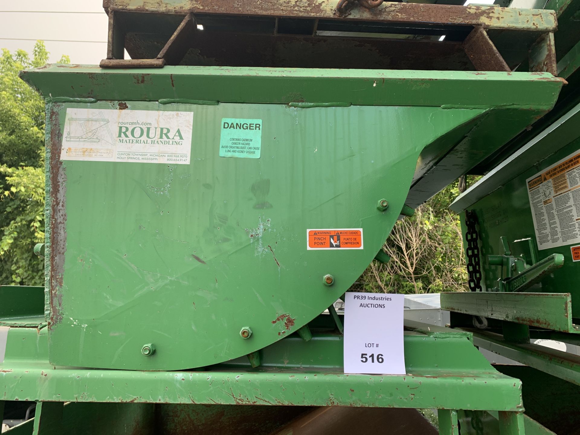 ROURA SMALL GREEN DUMP HOPPER .4 CUBIC YD