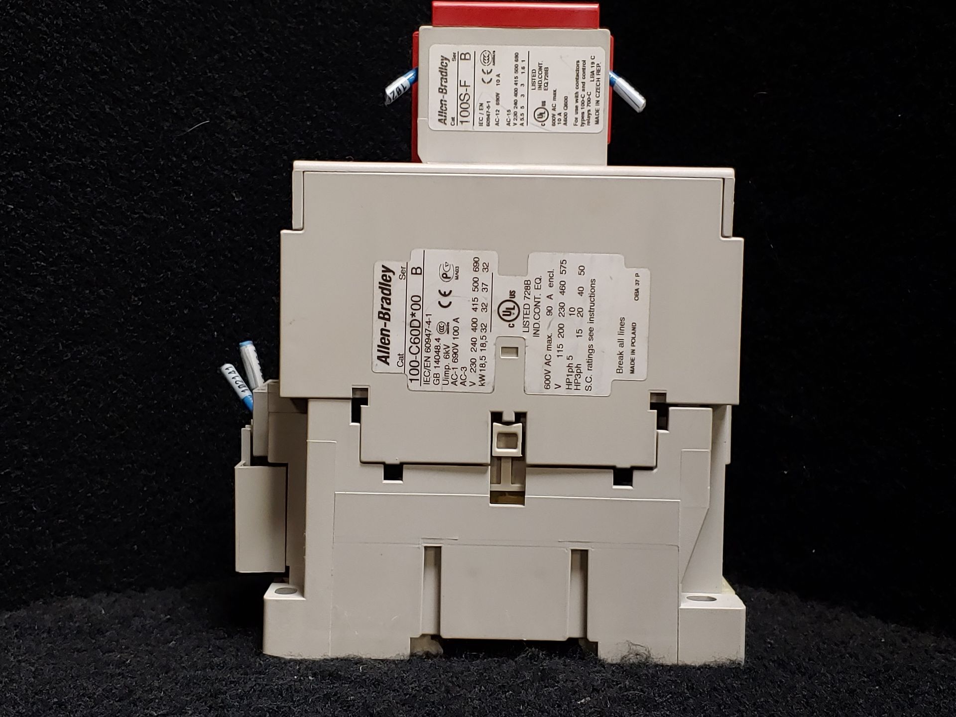 ALLEN BRADLEY 100-C60D*00 CONTACTOR, 60 AMP, 110/120 VAC, 50/60 HZ - Image 3 of 7