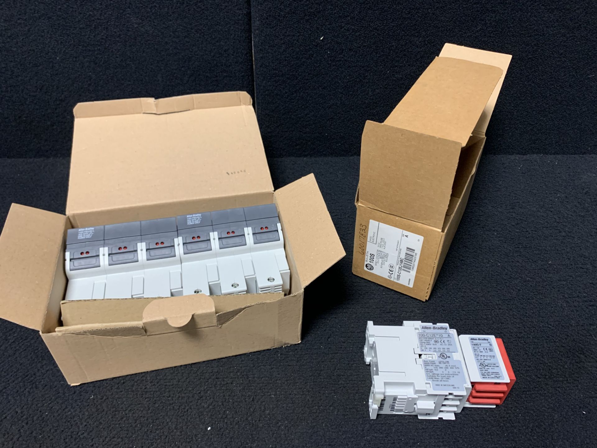 NEW IN BOX - ALLEN BRADLEY 100S-C12EJ14BC SAFETY CONTACTOR & ALLEN BRADLEY 1492-FB3J30-L FUSE HOLDER