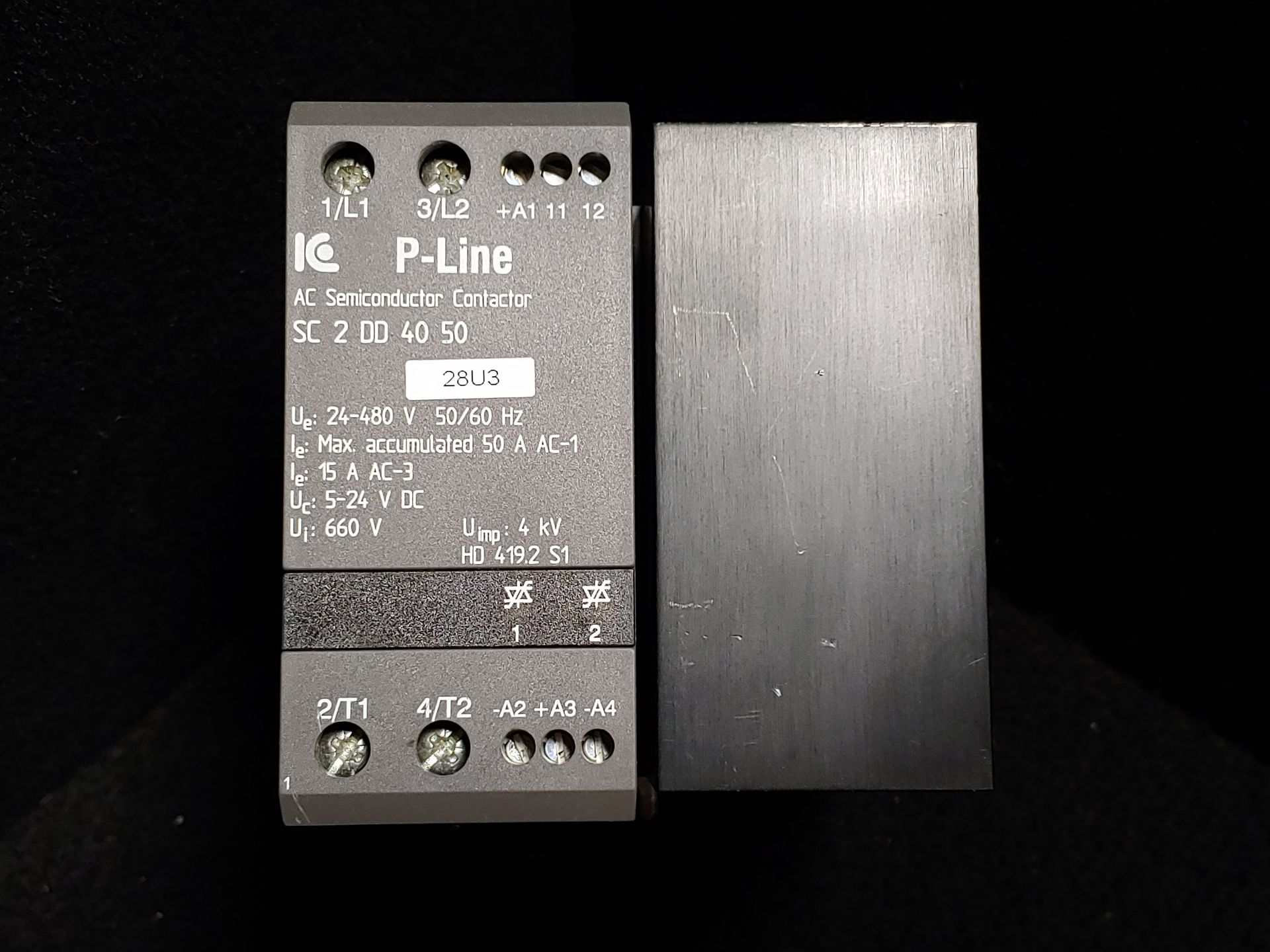 IC ELECTRONIC P-Line SC-2-DD-4050 SEMICONDUCTOR CONTACTOR SOLID STATE 50A 2POLE 480V 1PH - Image 2 of 7