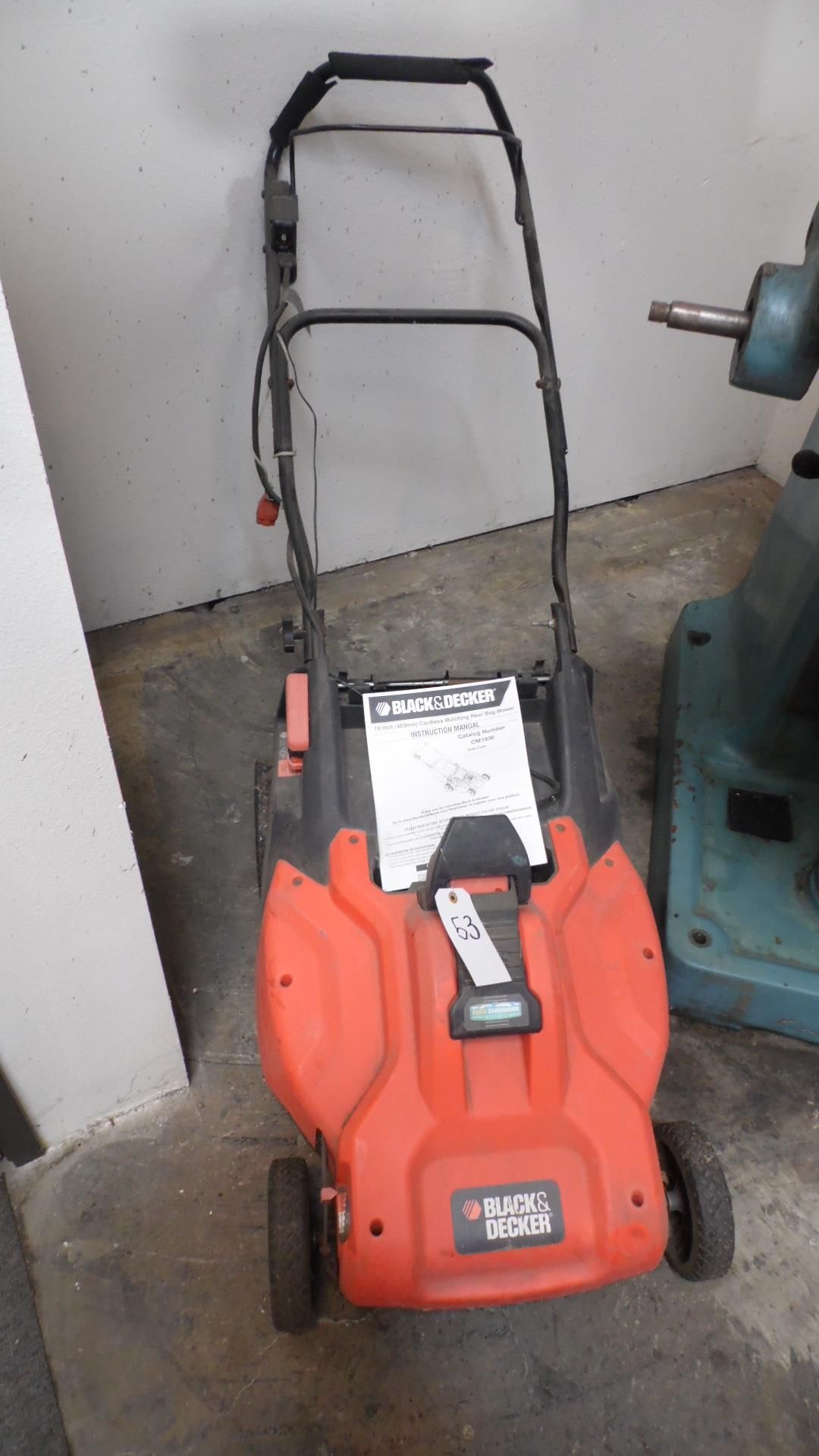 BLACK N DECKER MOWER (NO BATTERY)