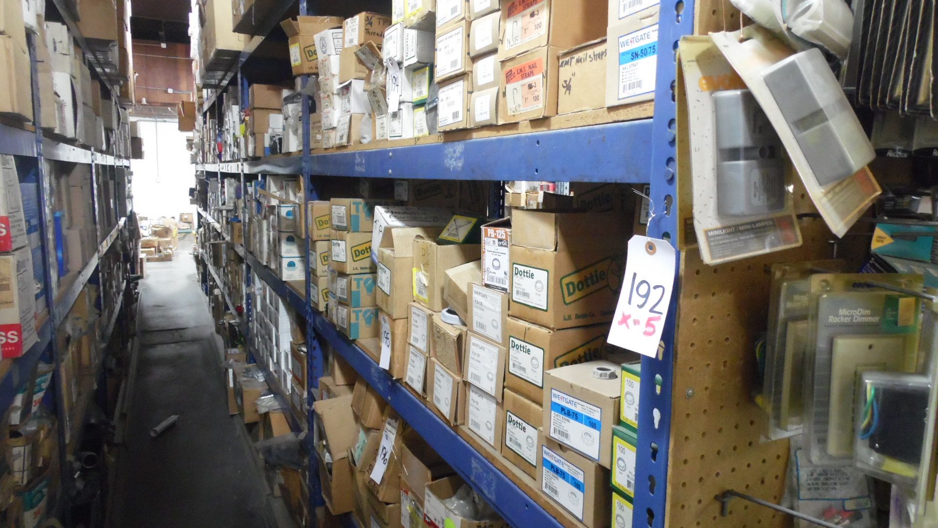 BLUE STOCKROOM SHELVING