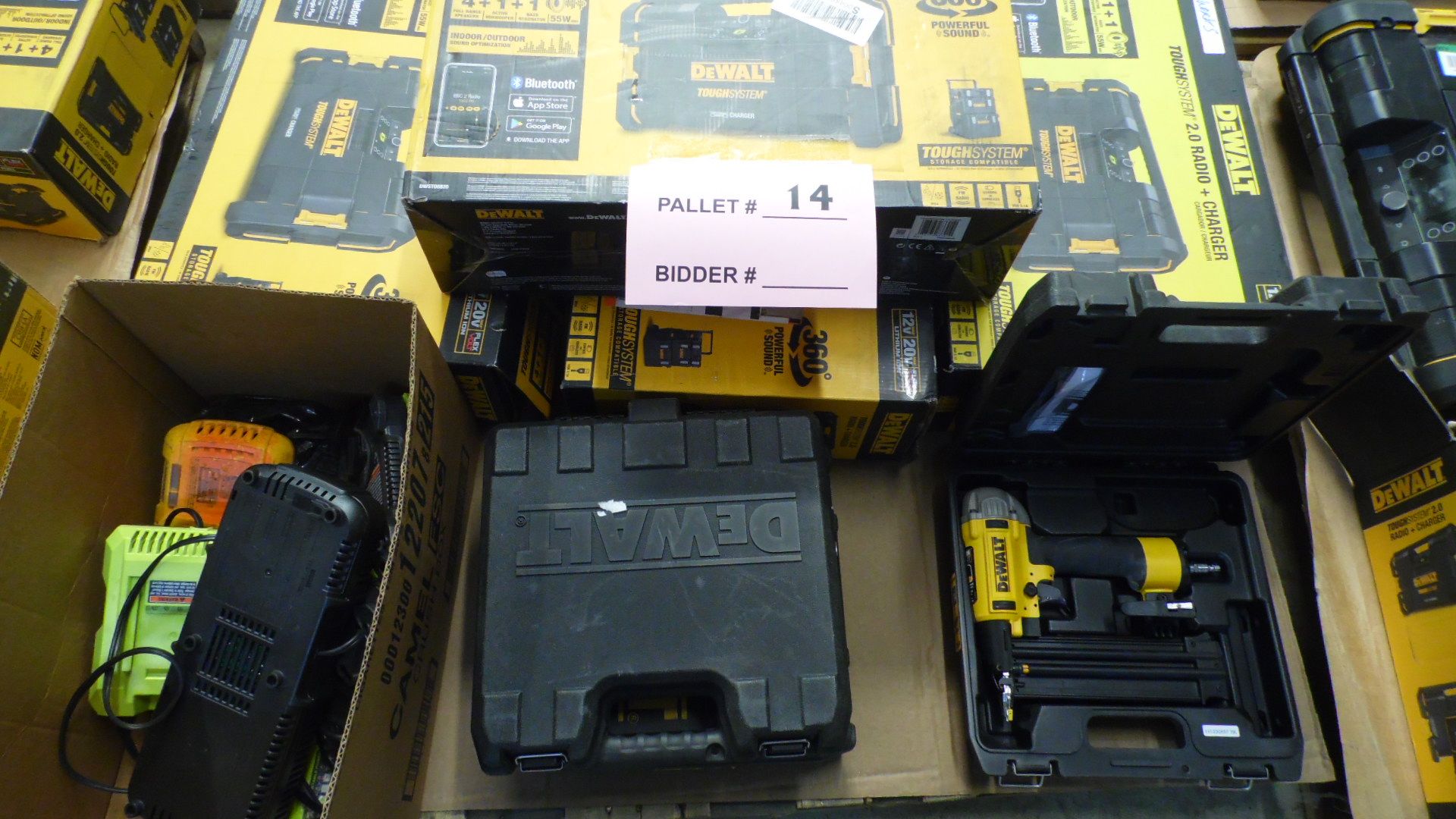 RADIOS, BATTERY & RADIO CHARGERS, NAILERS