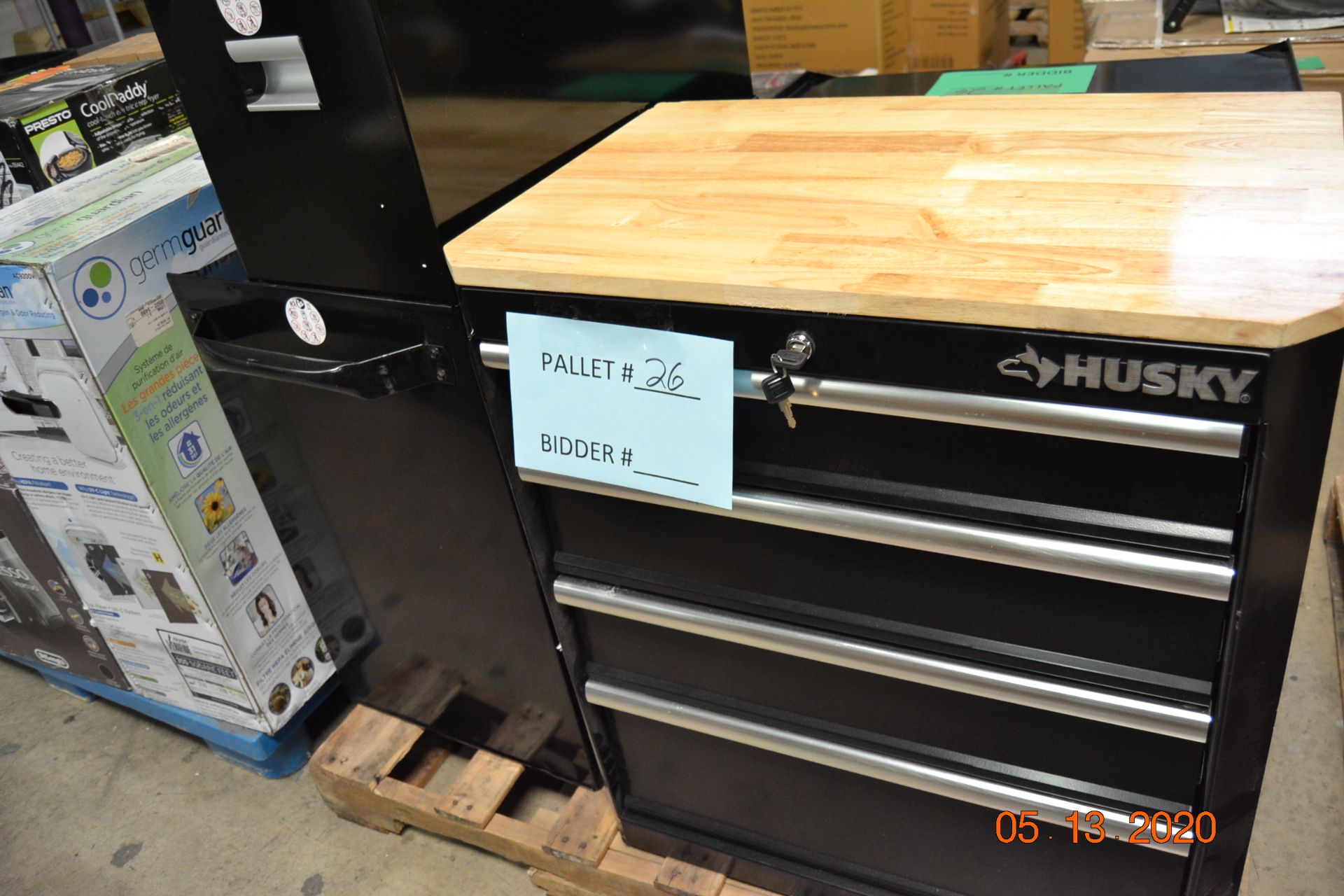 (4) assorted Husky tool boxes