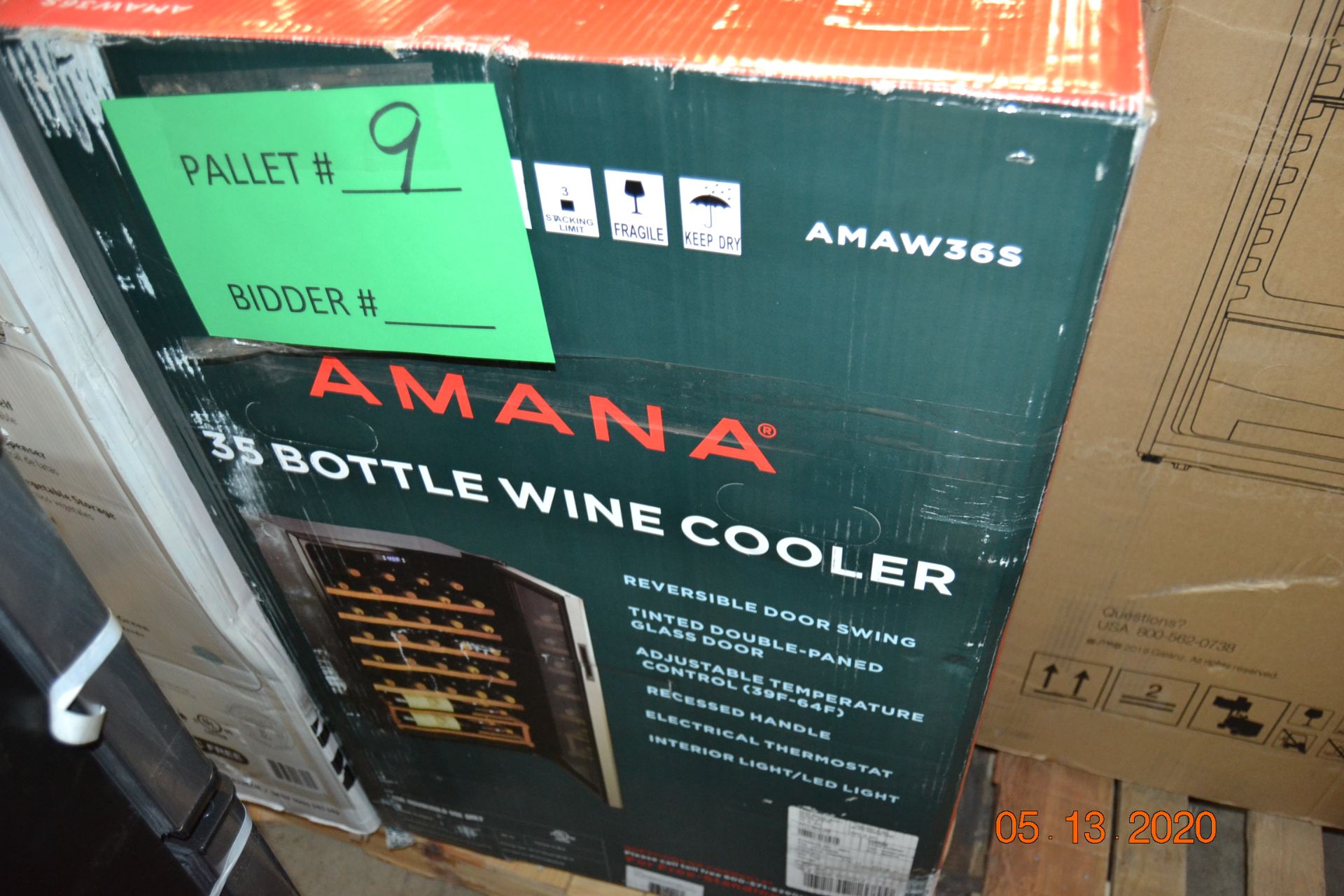 Magic Chef 3.2 cu ft fridge/Amana 35 bottle wine cooler/(2) 1.6 cu ft over the range microwave oven - Image 2 of 2