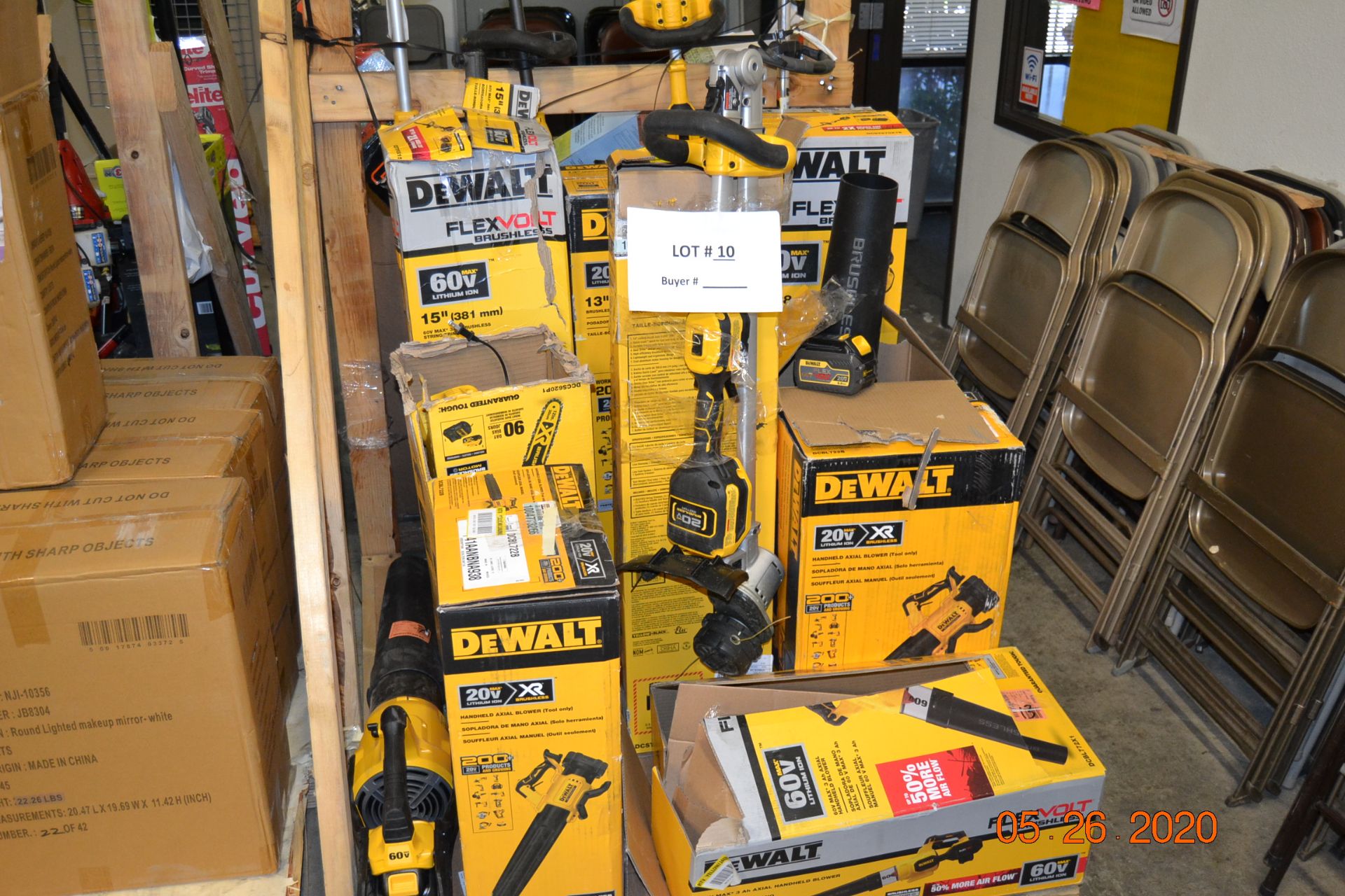 ASSORTED DEWALT GARDEN TOOLS, STRING TRIMMERS, BLOWERS, CHAIN SAW (15PCS)