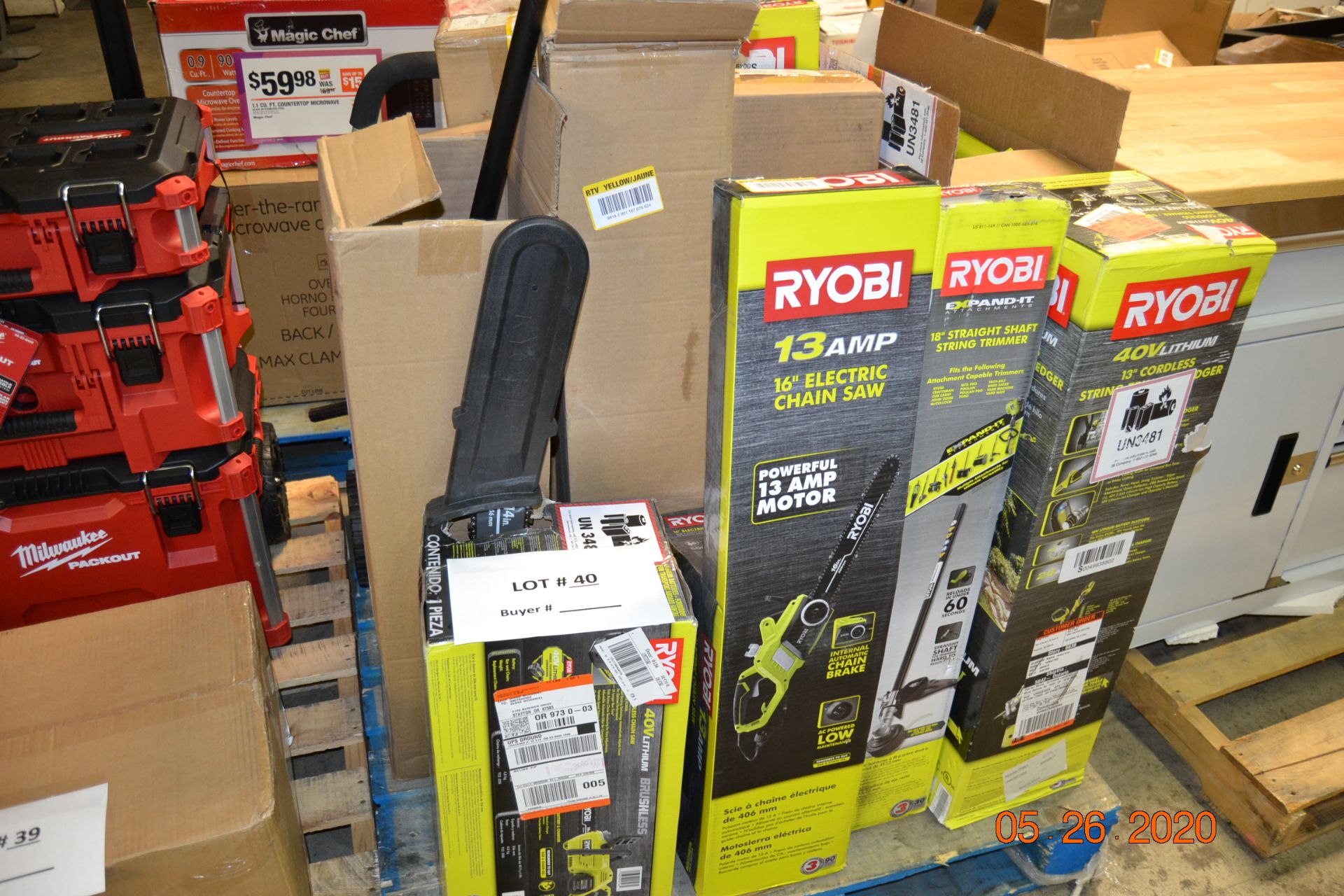 ASSORTED RYOBI GAS POWER TOOLS, BLOWER, PRESSURE WASHER, TRIMMERS++(15PCS)