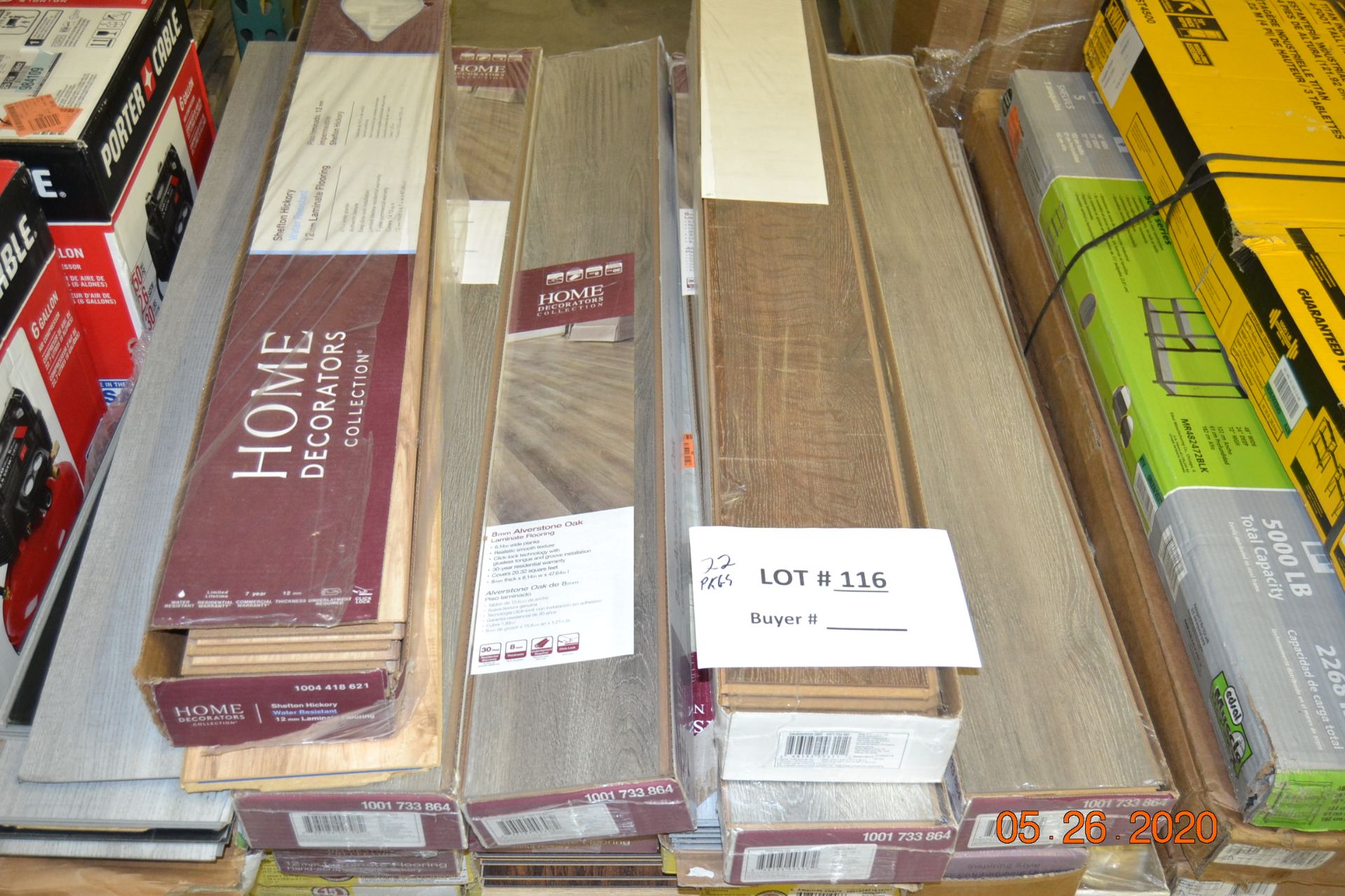 ASSORTED LAMINATE FLOORING, TRAFFIC MASTER, HOME DECORATORS COLLECTION (22)