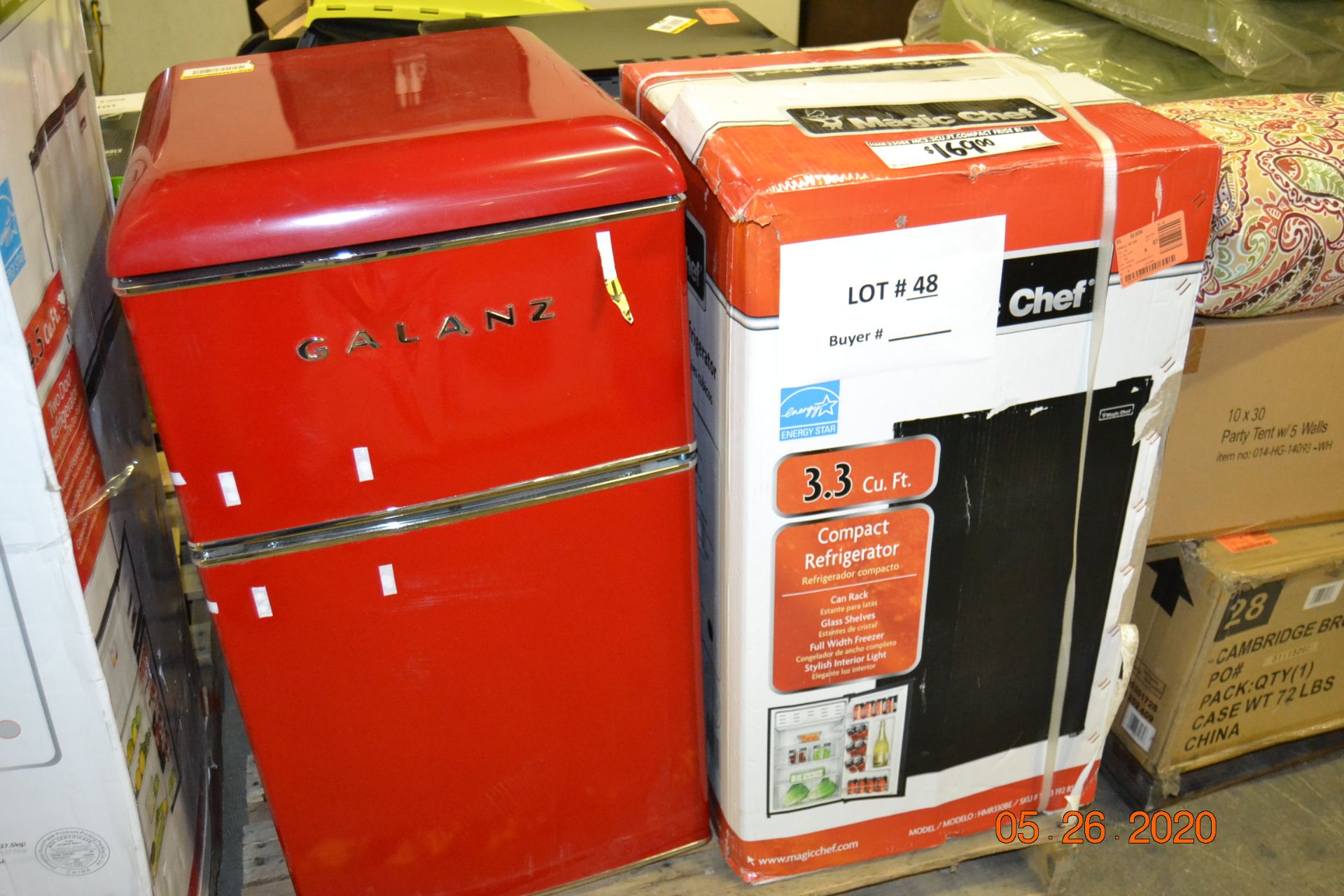 GALANZ 3.1 FRIDGE(1), MAGIC CHEF 3.3 FRIDGE(1), AMANA MICROWAVE HOOD OVEN(1), MAGIC CHEF MICROWAVE(