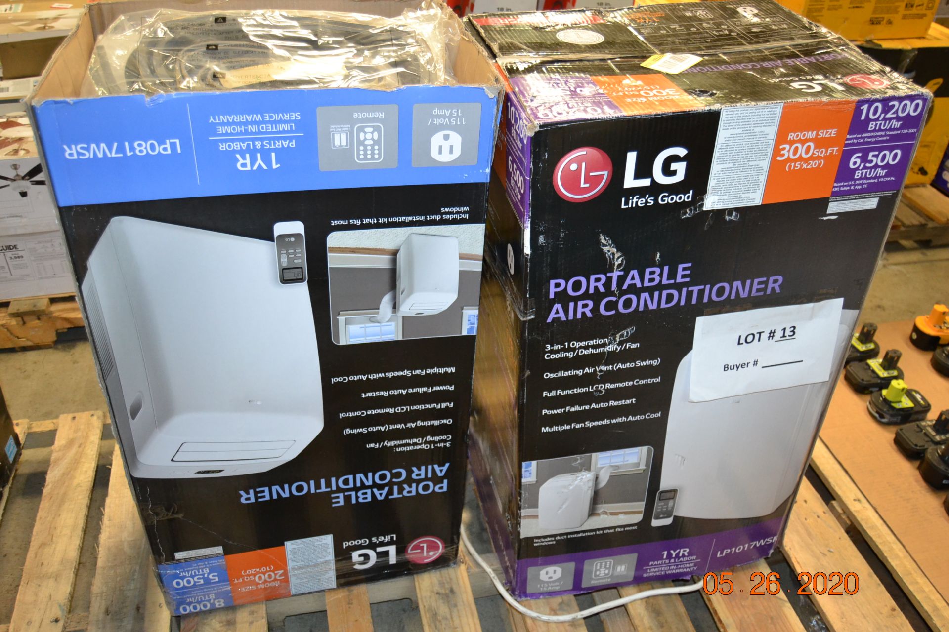 LG PORTABLE AC 8000 BTY(1), 10,200 BTU(1) (2PCS)