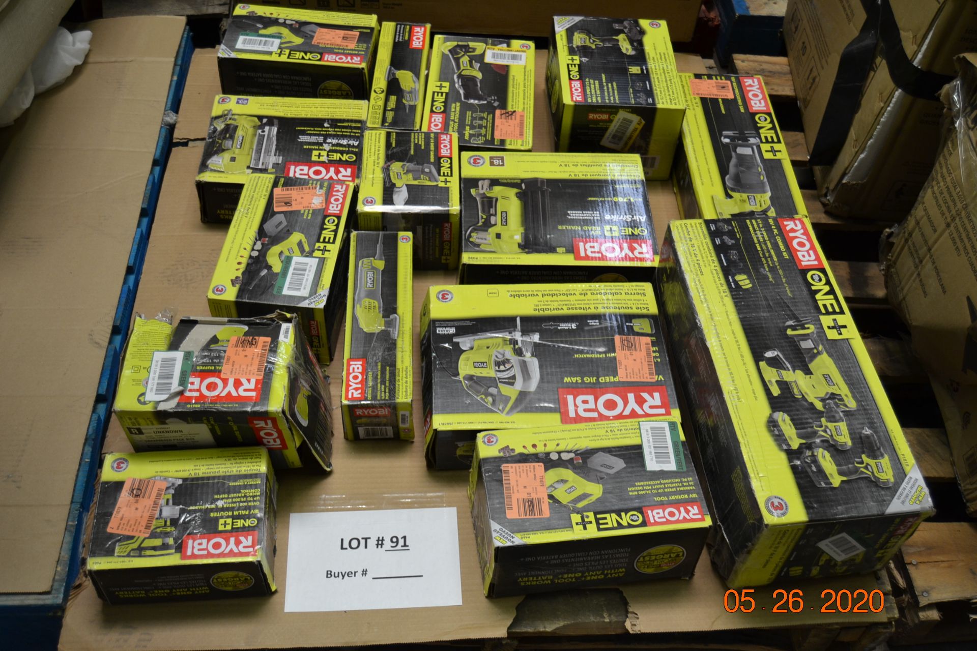 ASSORTED RYOBI TOOLS, 4PC COMBO KIT, ROTARY TOOL, SANDER, SAWZALL, BRAD NAILER AND MORE(15)