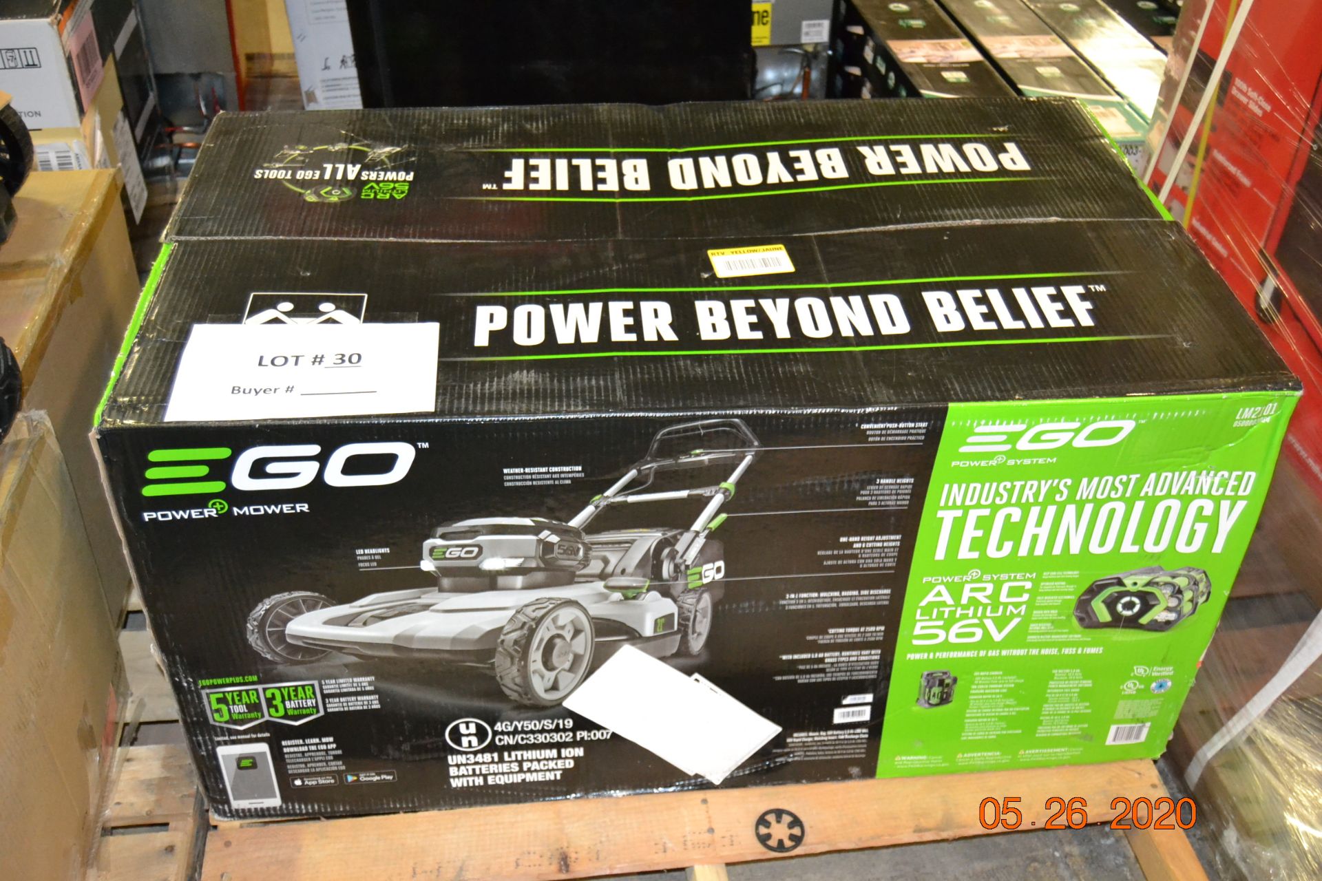 21" EGO POWER MOWER ARC LITHIUM 56V